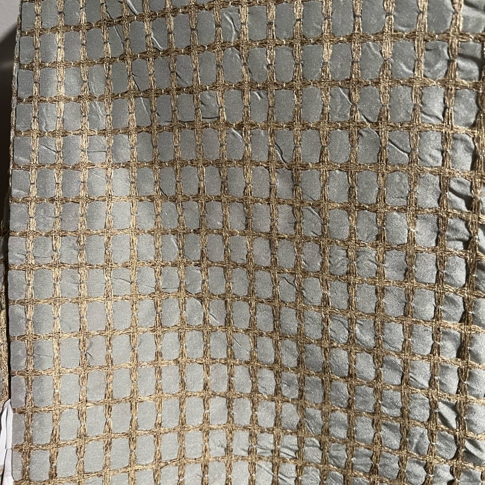 Pier 1 Jute Waffle Smoke Blue Curtain Panels